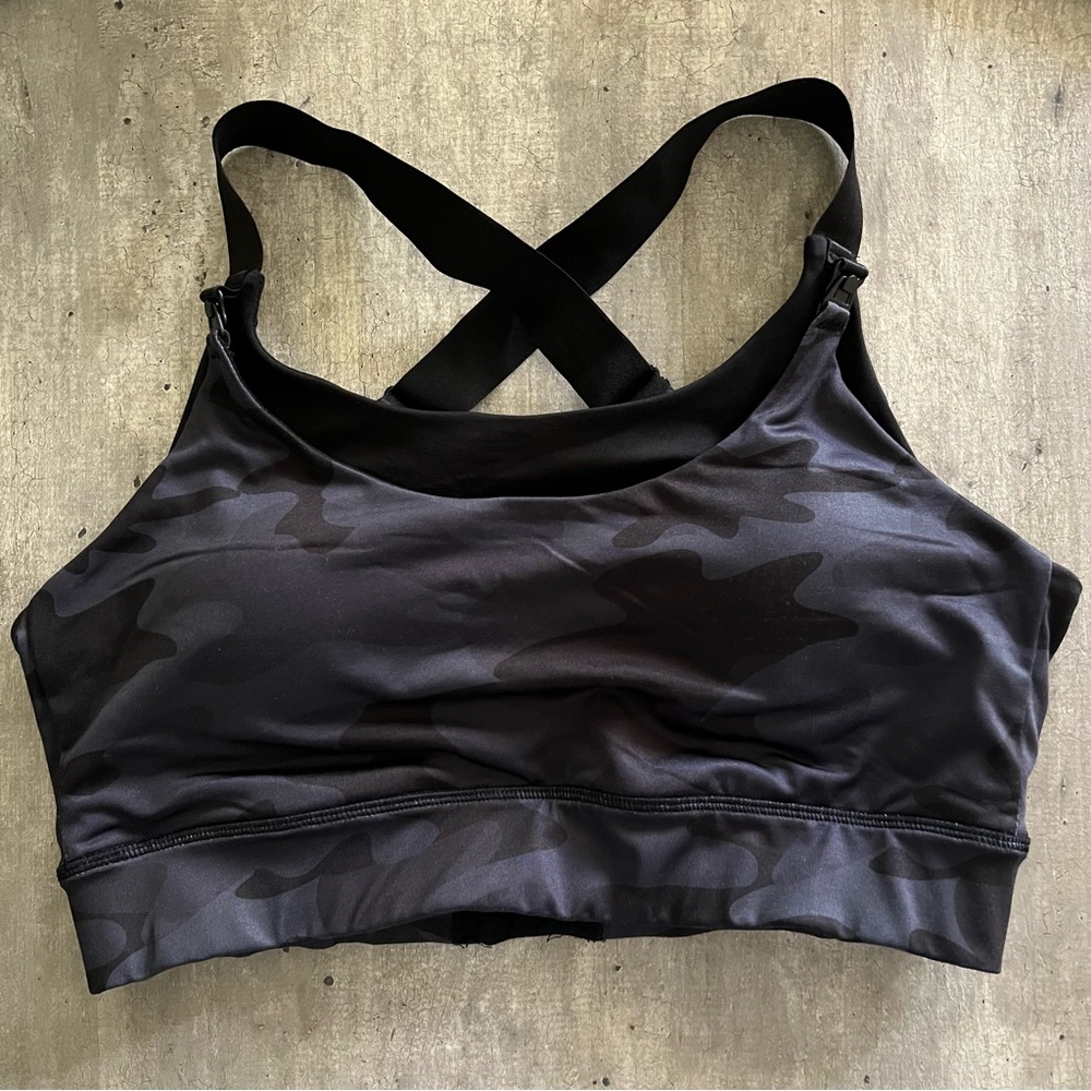Sweat & Milk-Venice High Impact Full Coverage Nursing Sports Bra-Camo, Medium